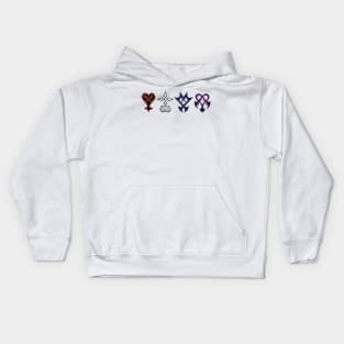 All Kingdom Hearts Enemies Unite (Without Quote) Kids Hoodie